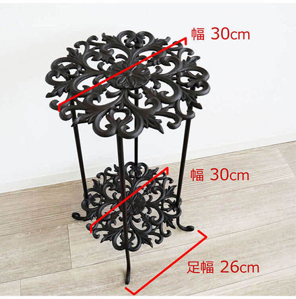アイアン製,アンティーク調,フラワースタンド（花台）,高さ61ｃｍ,プランタースタンド,おしゃれ,ガーデニングアイテム,ヨーロピアン調-5