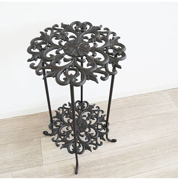 アイアン製,アンティーク調,フラワースタンド（花台）,高さ61ｃｍ,プランタースタンド,おしゃれ,ガーデニングアイテム,ヨーロピアン調-9