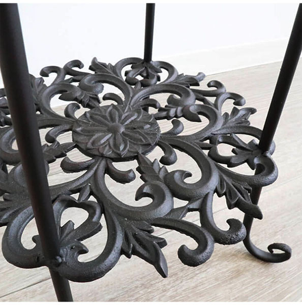 アイアン製,アンティーク調,フラワースタンド（花台）,高さ61ｃｍ,プランタースタンド,おしゃれ,ガーデニングアイテム,ヨーロピアン調-11