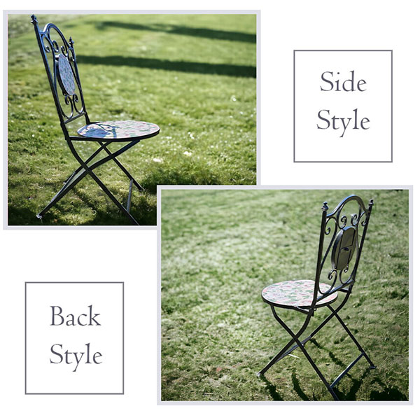 ガーデンチェア,おしゃれ,アイアン,レモン,2脚入り,輸入家具,イエロー-14