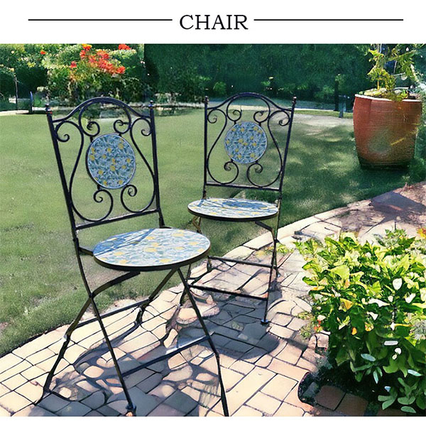 ガーデニング,ガーデンテーブル,セット,3点,チェア,テーブル,レモン,イエロー-2