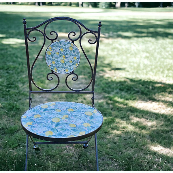 ガーデニング,ガーデンテーブル,セット,3点,チェア,テーブル,レモン,イエロー-3