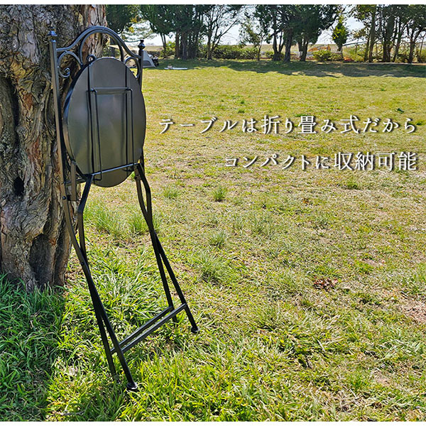 ガーデニング,ガーデンテーブル,セット,3点,チェア,テーブル,レモン,イエロー-5