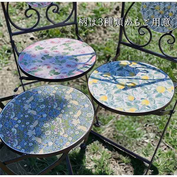 ガーデニング,ガーデンテーブル,セット,3点,チェア,テーブル,レモン,イエロー-7