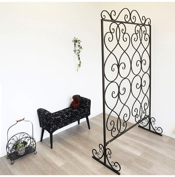 ヨーロピアン調,アイアンパーティション,高さ190cm,おしゃれ,スリム,アンティークアイアン,間仕切り,衝立,仕切り,間仕切り-2