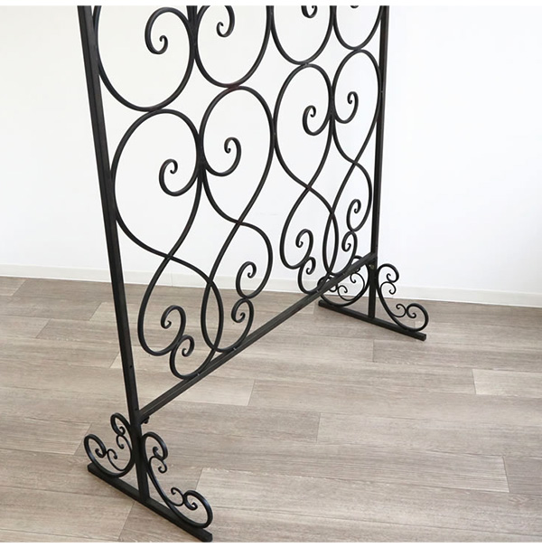 ヨーロピアン調,アイアンパーティション,高さ190cm,おしゃれ,スリム,アンティークアイアン,間仕切り,衝立,仕切り,間仕切り-6