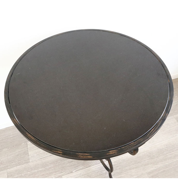 ヨーロピアン調,アイアンテーブル,60cm,ブラック,黒,ラウンドテーブル,コーヒーテーブル,ヴィンテージ,アンティーク調,丸テーブル-11
