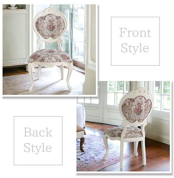 姫系★猫脚★ダイニングチェア★ブラウン★茶色★ハート型★おしゃれ★可愛い★かわいい★ヨーロピアン★輸入家具-2