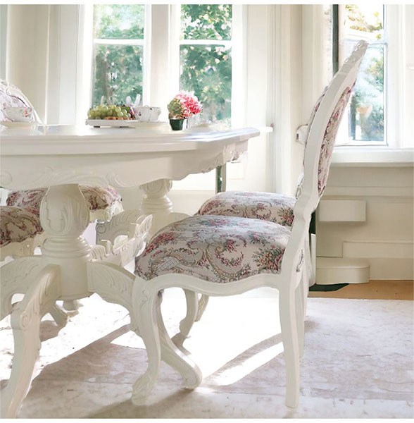 姫系★猫脚★ダイニングチェア★ブラウン★茶色★ハート型★おしゃれ★可愛い★かわいい★ヨーロピアン★輸入家具-4