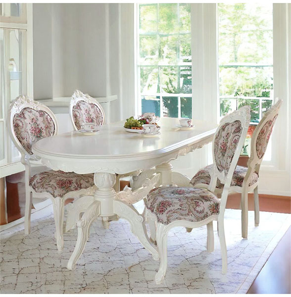 姫系★猫脚★ダイニングチェア★ブラウン★茶色★ハート型★おしゃれ★可愛い★かわいい★ヨーロピアン★輸入家具-5