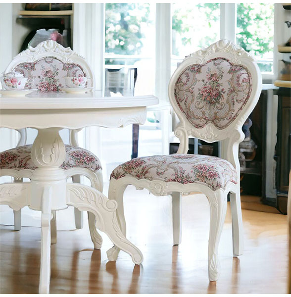 姫系★猫脚★ダイニングチェア★ブラウン★茶色★ハート型★おしゃれ★可愛い★かわいい★ヨーロピアン★輸入家具-7