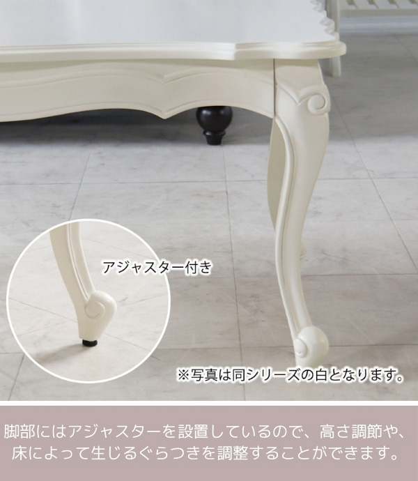センターテーブル 105cm ゴールド 金 オーダーメイド オーダー家具 店舗什器 サロン 什器 応接室 姫系家具 ロココ調-9