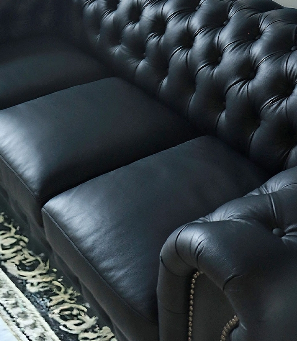 チェスターフィールド,本革,ソファ,ソファー,2P,二人掛け,フルレザー,総革,2人掛け,ブラック,黒-37