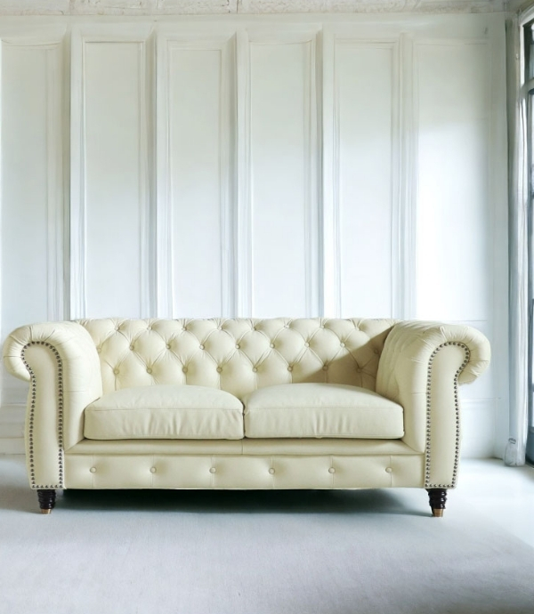 チェスターフィールド,本革,ソファ,二人掛け,2人掛け,アイボリー,白,オフホワイト,ドイツレザー,おしゃれ-30