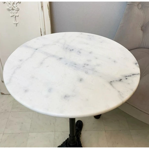 大理石使用 サイドテーブル ブラック 幅40cm アイアンの脚 おしゃれ 海外インテリア モダン 屋外可 コーヒーテーブル ラウンド-3