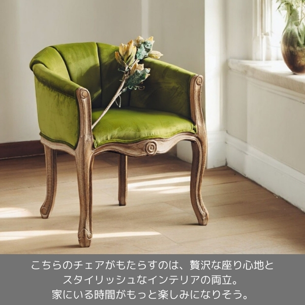 アンティーク調 1人掛けソファ グリーン 緑 1Pソファ ソファー アームチェア おしゃれ 猫脚 輸入家具 アンティーク-4