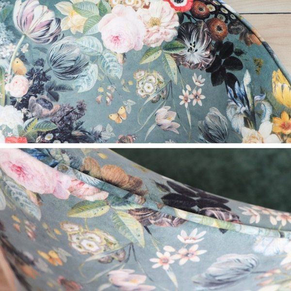 リゾート風 回転式チェア 1人掛けソファ ソファー 花柄 おしゃれ ホテル ロビー ボタニカル柄 一人用 回転いす チェア いす-13