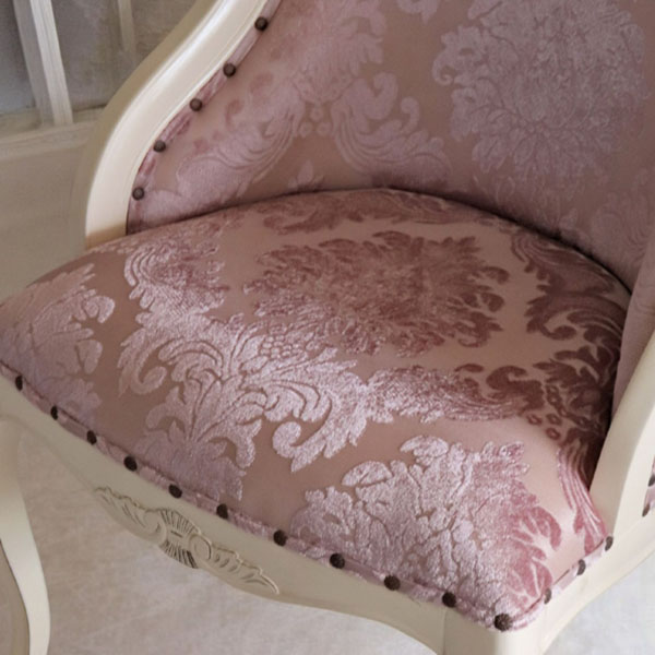 ロココ調,コンパクトチェア,アームチェア,猫脚,ピンク,白家具,椅子,イス,可愛い,おしゃれ-8