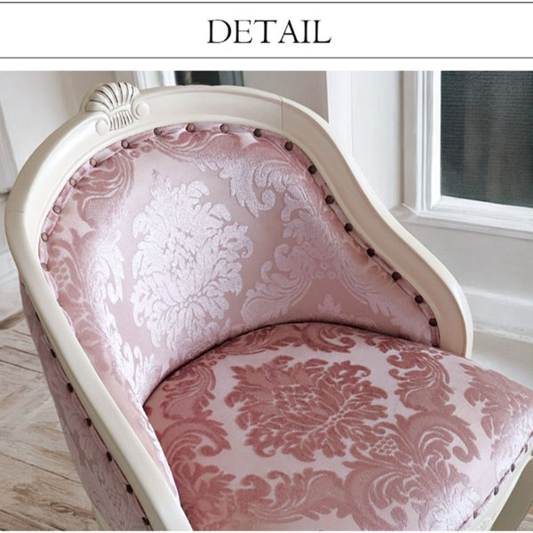 ロココ調,コンパクトチェア,アームチェア,猫脚,ピンク,白家具,椅子,イス,可愛い,おしゃれ-9
