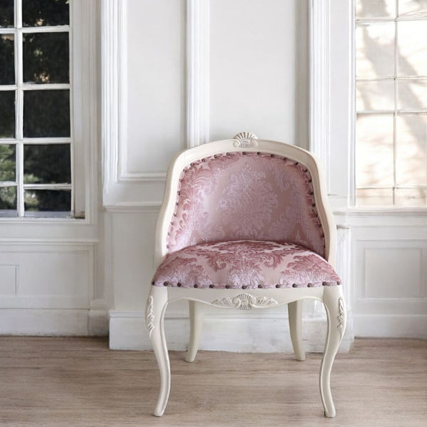 ロココ調,コンパクトチェア,アームチェア,猫脚,ピンク,白家具,椅子,イス,可愛い,おしゃれ-11