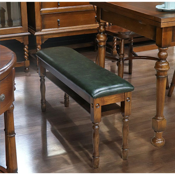 アンティーク調 木製 ベンチ ロングベンチ オーク材 シンプルデザイン  輸入家具 快適な座り心地 輸入家具 おしゃれ-1