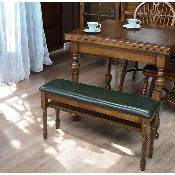 アンティーク調 木製 ベンチ ロングベンチ オーク材 シンプルデザイン  輸入家具 快適な座り心地 輸入家具 おしゃれ-2