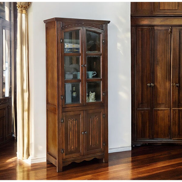 アンティークリプロダクト カップボード（食器棚） 【送料無料  