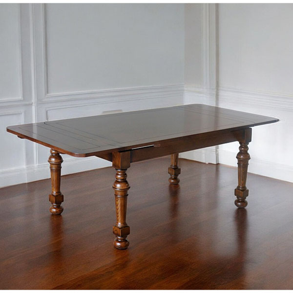 アンティーク調 輸入家具 オーク材使用 伸長式ダイニングテーブル 幅145-200cm 4人～8人用対応 木製 英国調デザイン-2