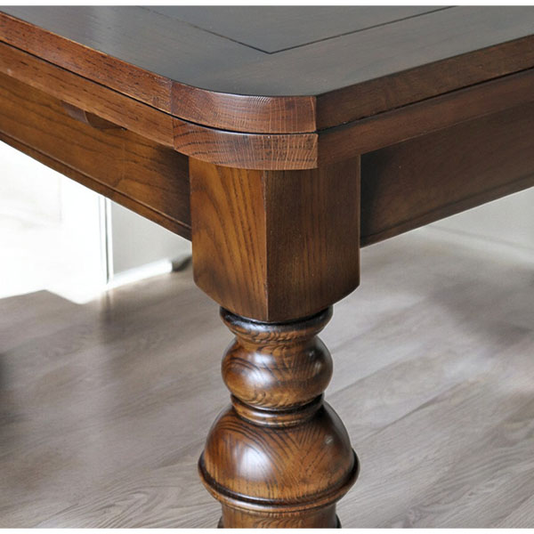 アンティーク調 輸入家具 オーク材使用 伸長式ダイニングテーブル 幅145-200cm 4人～8人用対応 木製 英国調デザイン-3