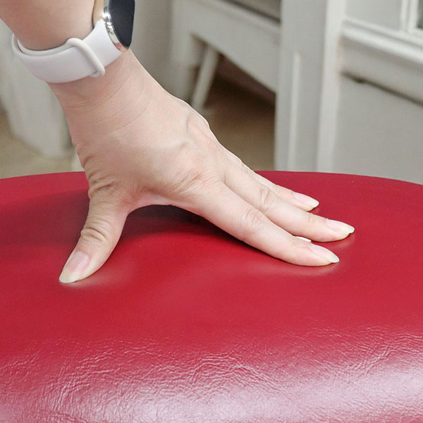 アンティーク調 スツール 猫脚 おしゃれ レッド PVC ボルドー 合皮-13