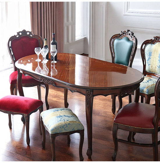 マリナカッシーリ 象嵌・オーバルダイニングテーブルW165cm ｜Y-KAGU 