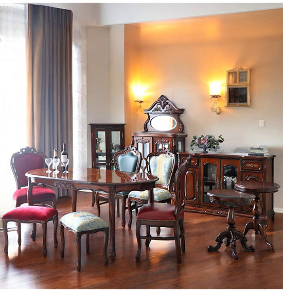 マリナカッシーリ 象嵌・オーバルダイニングテーブルW165cm ｜Y-KAGU 