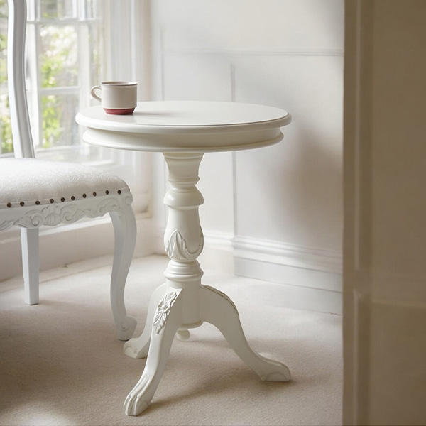 Y-KAGUオリジナル サイドテーブル（コーヒーテーブル）φ500（ホワイト  