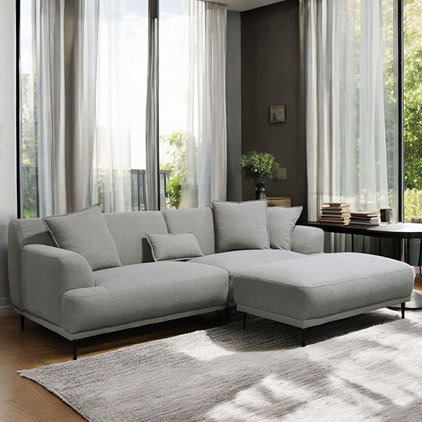 輸入家具 4WAYカウチソファ 三人掛け ソファー フラン フレンチグレー  