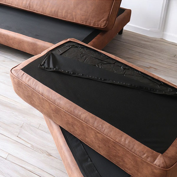 自由なレイアウトが可能なひっかき傷に強いカウチソファセット。ペットのいる家庭に安心のファブリックのコーナーソファー。-6