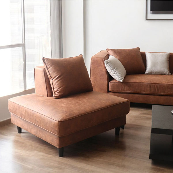 自由なレイアウトが可能なひっかき傷に強いカウチソファセット。ペットのいる家庭に安心のファブリックのコーナーソファー。-11