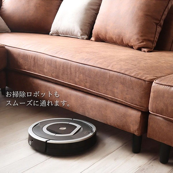 自由なレイアウトが可能なひっかき傷に強いカウチソファセット。ペットのいる家庭に安心のファブリックのコーナーソファー。-13