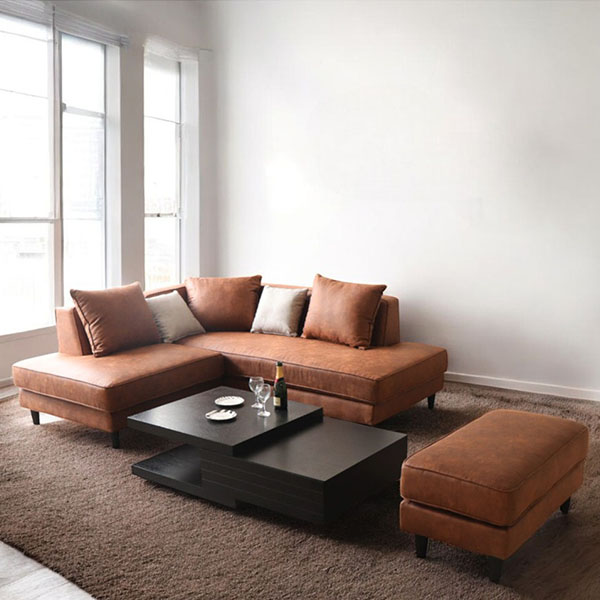 自由なレイアウトが可能なひっかき傷に強いカウチソファセット。ペットのいる家庭に安心のファブリックのコーナーソファー。-18