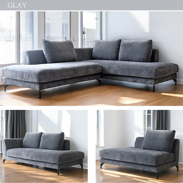 汚れに強いカバーリングソファ。組み換え自由で、3人掛け・4人掛け対応のデザイナーズコーナーソファー。-8