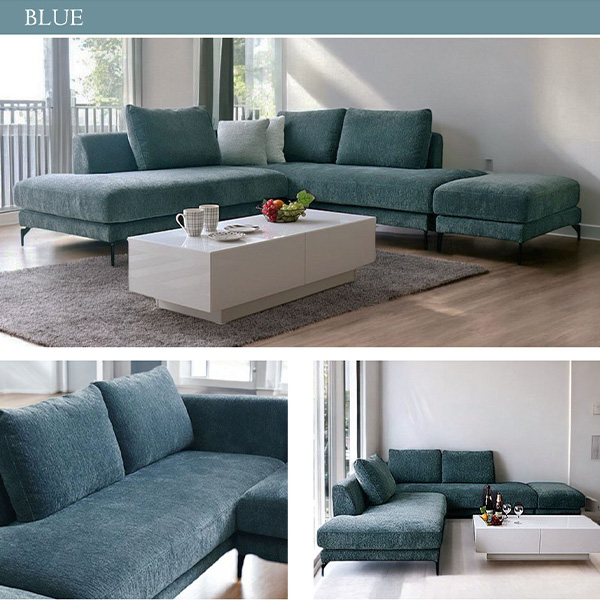 汚れに強いカバーリングソファ。組み換え自由で、3人掛け・4人掛け対応のデザイナーズコーナーソファー。-10