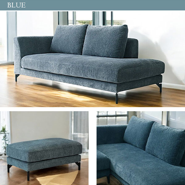 汚れに強いカバーリングソファ。組み換え自由な3人掛けソファとスツール（オットマンのセット）優雅で清潔なリビング空間に。-10