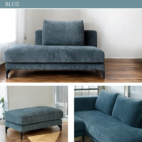 汚れに強いカバーリングソファ。組み換え自由な2人掛けソファとスツール（オットマンのセット）優雅で清潔なリビング空間に。-10