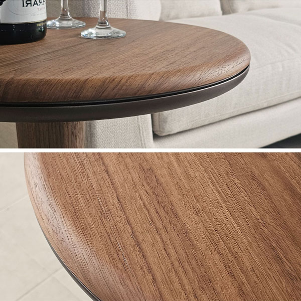 HOBANG 脚下差し込み式サイドテーブル 幅50cm ブラックオーク・ウォールナット 北欧風-14