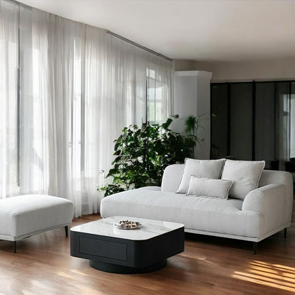 HOABNG 3色展開 大理石柄セラミック天板 引出し付きセンターテーブル おしゃれ-1