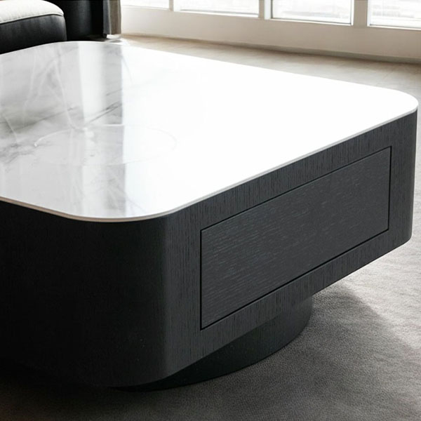 HOABNG 3色展開 大理石柄セラミック天板 引出し付きセンターテーブル おしゃれ-2