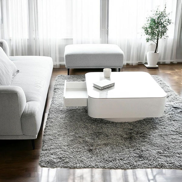 全3色】 HOBANG 引出付きセンターテーブル（ブラックオーク