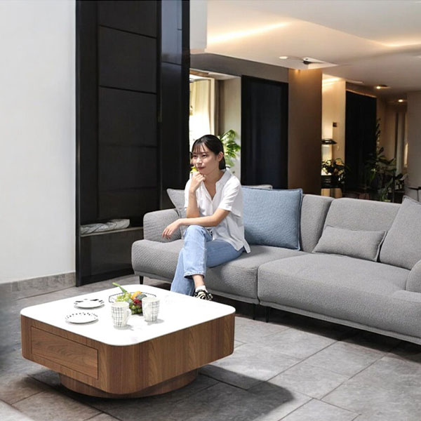 HOABNG 3色展開 大理石柄セラミック天板 引出し付きセンターテーブル おしゃれ-7