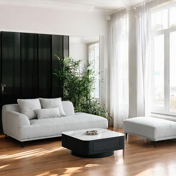 HOABNG 3色展開 大理石柄セラミック天板 引出し付きセンターテーブル おしゃれ-8