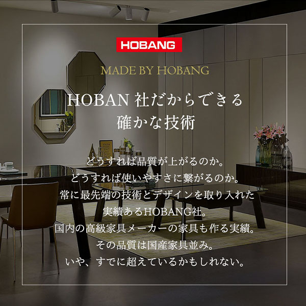 全3色】 HOBANG 引出付きセンターテーブル（ブラックオーク