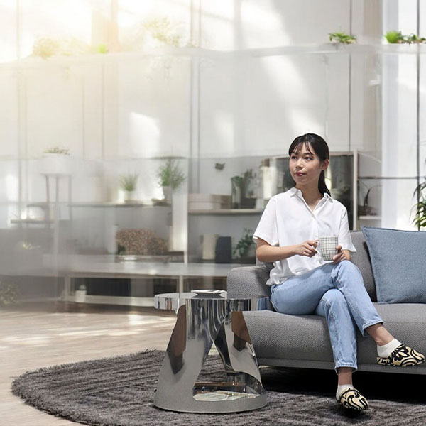 HOBANG ステンレス製 サイドテーブル モダン 強化ガラス ブラックガラス 収納付き おしゃれ-2